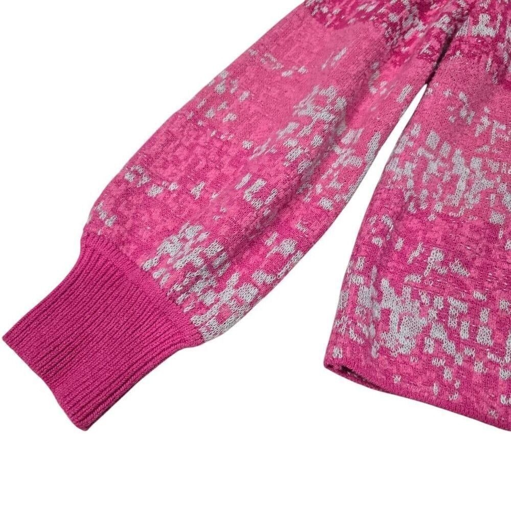 Nic+Zoe Sweater Women's XL Pink Knit Button Front‎ Confetti Cardigan Stretch - Picture 3 of 8